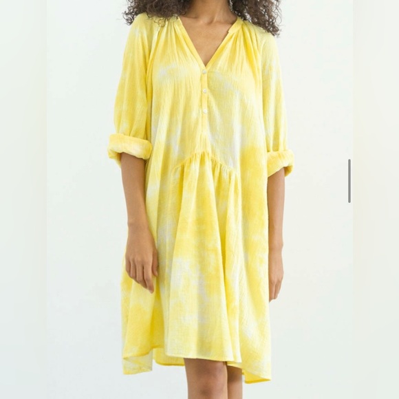 NWT Honorine Paola dress. Color: Citron cloud, yellow. Size M. - Picture 2 of 9
